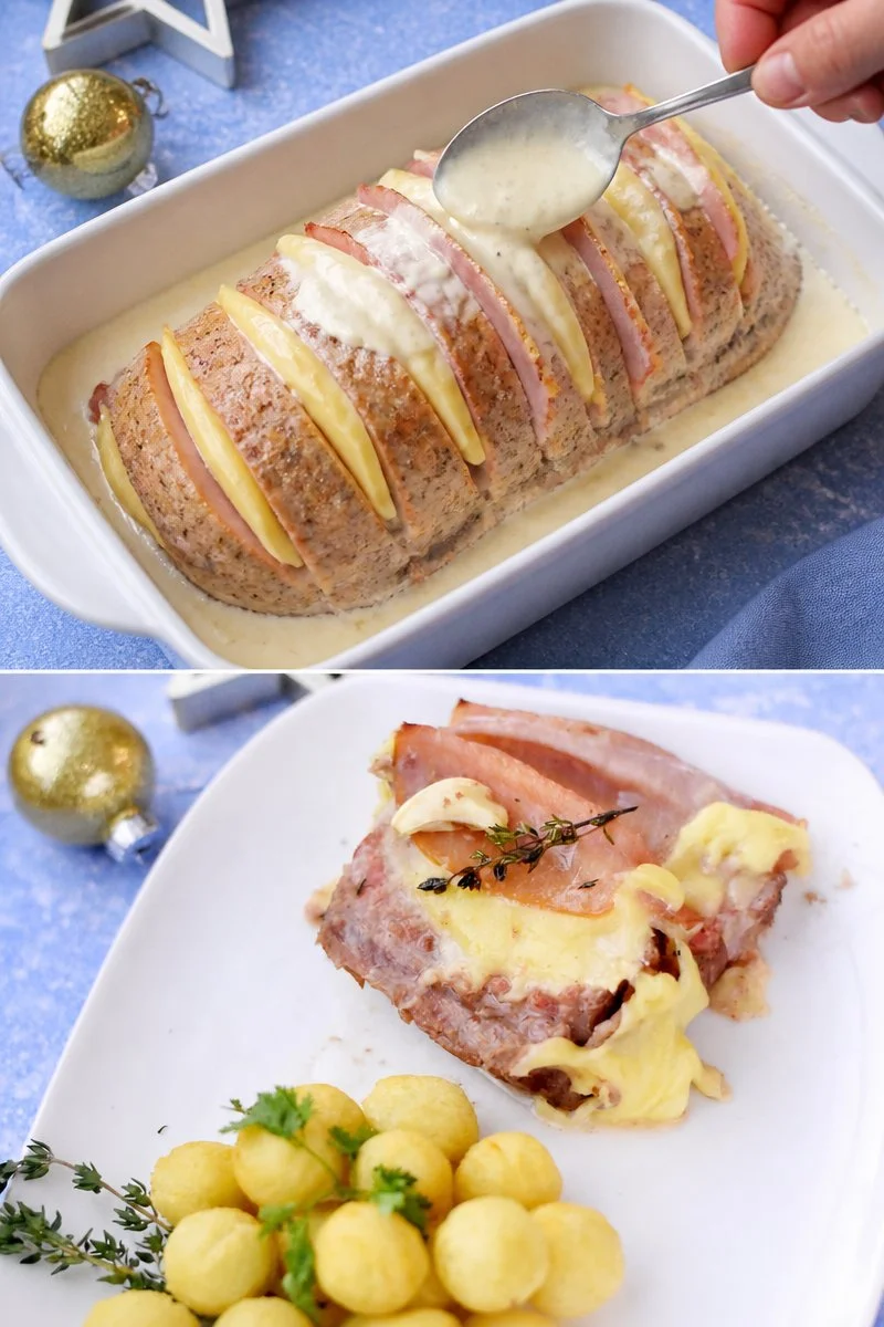 Arrosto di maiale Orloff con contorni deliziosi