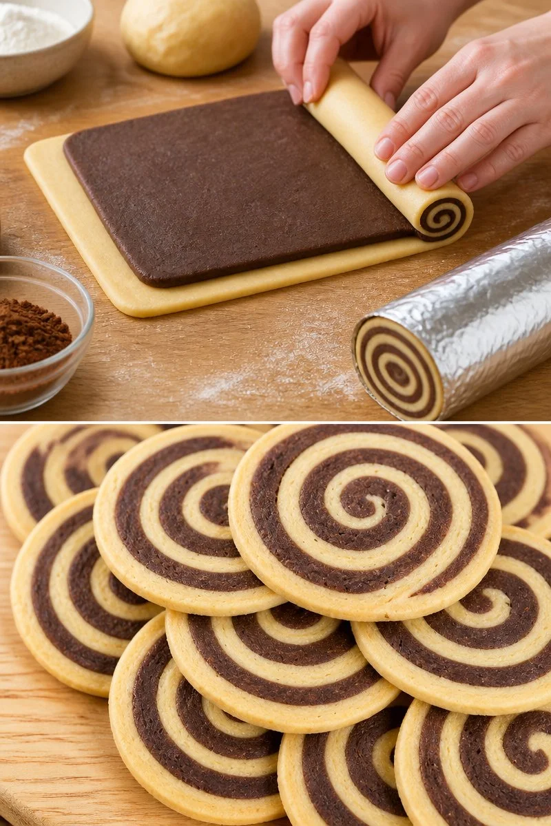 Biscotti escargot vaniglia cioccolato deliziosi e fatti in casa