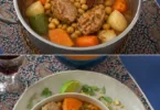 Piatto di Couscous Kabyle con verdure e spezie tradizionali