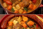 Couscous marocchino servito con verdure e spezie
