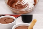 Mousse au chocolat légère servita in una ciotola elegante