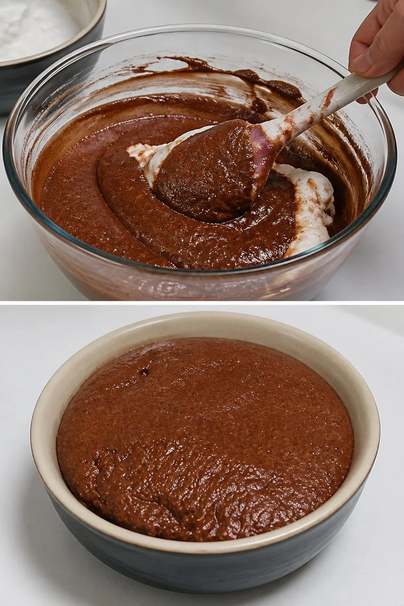 Mousse cioccolato caramello al burro salato servita in una ciotola elegante